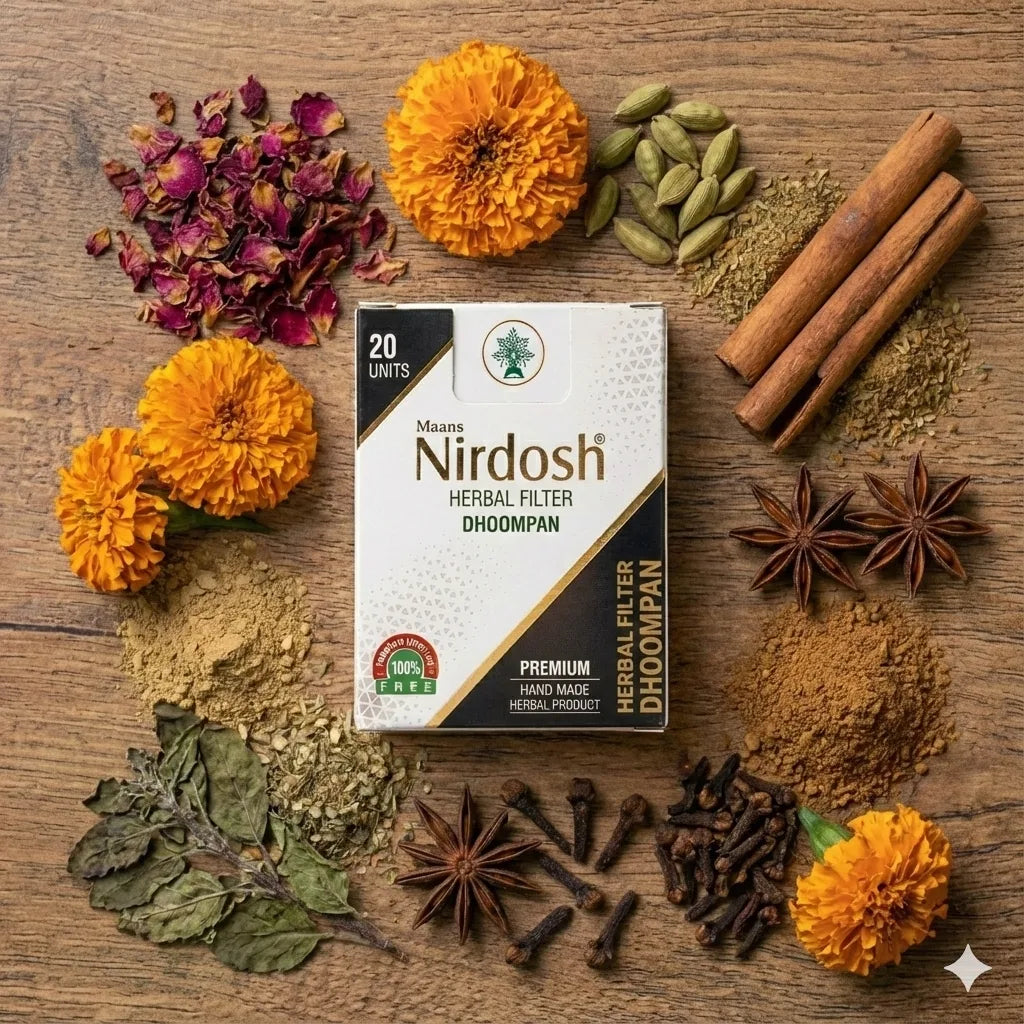 ニルドーシュ　Nirdosh ハーブフィルター 6種セット 20個入り Nirdosh Herbal Filter Dhoompan（ニルドーシュ）｜選べる6種の香り